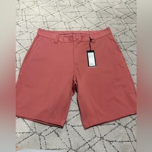 RHONE Men's Coral Flat Front Shorts